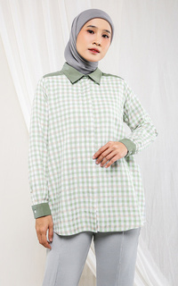 Kemeja Levi Blouse Green