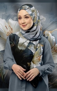 Hijab Motif Azure Scarf