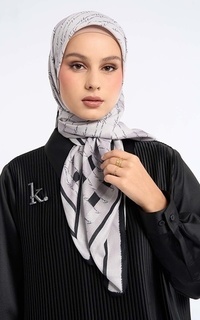 Kami Mono Riddle Signature Scarf Oyster Beige