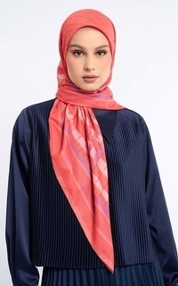 Printed Scarf Kami Mono Riddle Signature Scarf Radiant Red