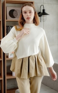 Blouse Ayla Puffy Top - Coconut