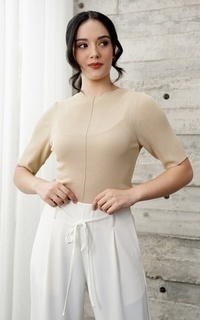 Blus Luana Knit Top - Sand