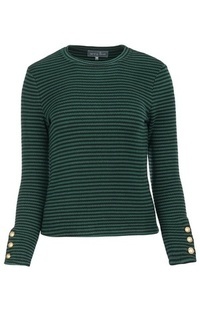 Striped Knit Top - Green Forest