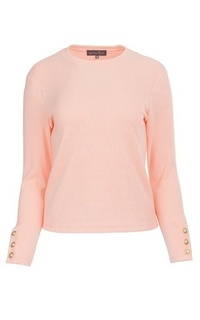 Blouse Textured Knit Top - Coral