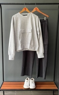 Menswear Set Men's Sporty Rafino - Fit BB 85 kg Misty - Dark Grey-740788