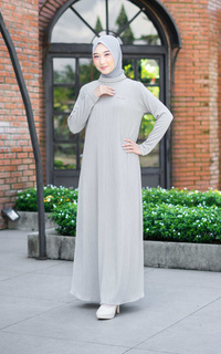 Gamis Maetha - Inner Dress Knit Lengan Panjang Basic Zafina Series Size Standar