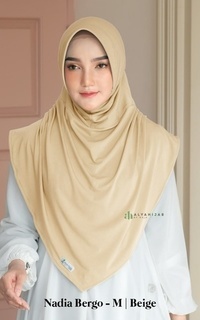 Hijab Polos Nadia Bergo - Size M Beige-740881