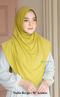 Hijab Polos Nadia Bergo - Size M Lemon-740884