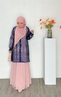 Long Dress Naya Outer Organza Navy