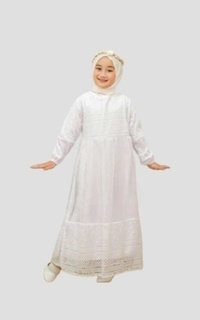 Gamis Set Putih Aura (Kids)