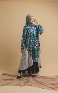 Tunik Nadjani Casia Dress Navy Casia Dress Navy-741068