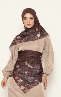 Printed Scarf [Hessya] Naisha Scarf Series - Merlot