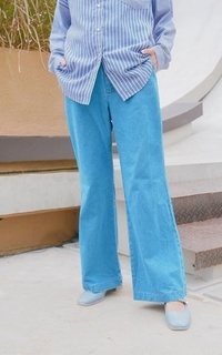 Celana Cutbray Jeans (Celana Panjang Denim) Light Blue-741858