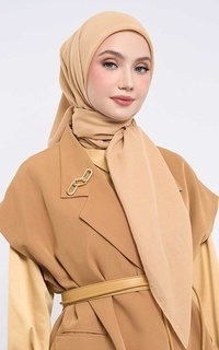 Kami Light Voile Scarf Plain Caramel