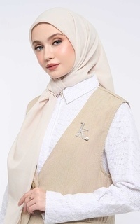 Hijab Polos Kami Light Voile Scarf Plain Pebble