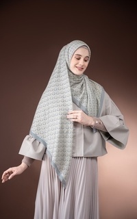 Hijab Motif HLC Scarf - Cloudy Grey Large