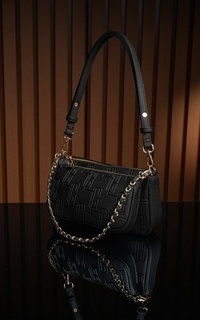 Bag HLC Embossed Multi Pouch Bag - Black Medium