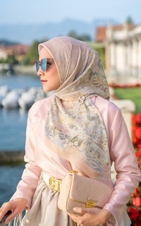 Hijab Motif Como Voile Square - Road