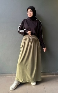 Skirt Rok Panjang Kargo Soft Babyterry - Fit To TB 170 cm