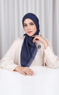 Hijab Motif Mirarina Voile Square - Maritime