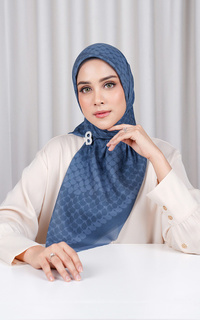 Hijab Motif Mirarina Voile Square - Teal