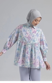 Blouse Anemone Top Aqua