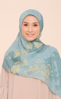 Printed Scarf Kembang Sepatu Sage Scarf