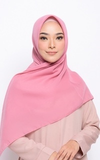 Hijab Polos Sadi Peach Scarf (110x110)