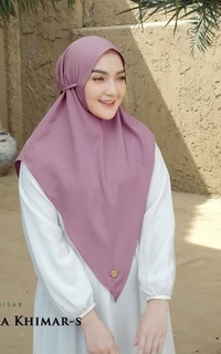 Plain Scarf Zahira Khimar -Size S/Khimar Instan 