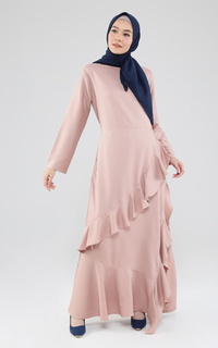 Gamis Hazelnut Indonesia - Oceana Dress - Gaun/ Pakaian/ Dress Wanita - Army (DEFECT/ MINOR )