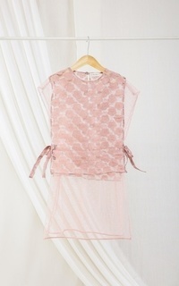 Rompi Sakura Tulle Outer - Kids Pink