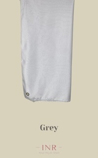 Hijab Instan INR Hijab Voal Baby Paris Premium Segi Empat Polos Grey-746249