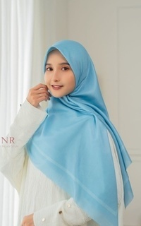 Instant Hijab INR - Hijab Voal Shiny Waterproof Kerudung Polos Jilbab Shiny Segi Empat