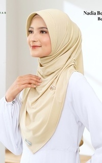 Plain Scarf Nadia Bergo - Size S PAD Beige-746748