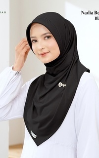 Plain Scarf Nadia Bergo - Size S PAD Black-746749