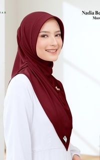 Plain Scarf Nadia Bergo - Size S PAD Maroon-746763