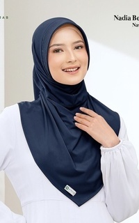 Plain Scarf Nadia Bergo - Size S PAD Navy-746766