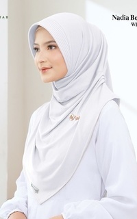 Plain Scarf Nadia Bergo - Size S PAD White-746780