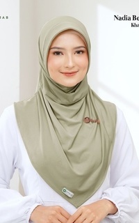 Plain Scarf Nadia Bergo - Size S PAD Khaki-746782