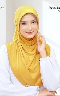 Plain Scarf Nadia Bergo - Size S PAD Gold-746791