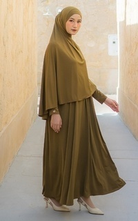 Gamis Hafisa Abaya Set Olive-747025