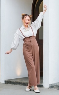 Overall Yoenik Apparel Yumi Overall Kulot Mocca M18723 R88S2