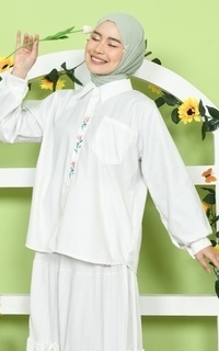 Kemeja Mybamus Tawa Embroidery Tops – Kemeja Katun Bordir bunga