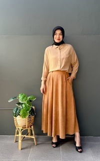 Rok Corduroy Skirt (Rok Suede A-Line)