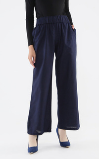 Celana Basic Kulot (Celana Linen) Navy