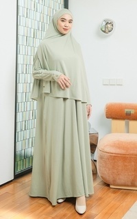 Gamis Hafisa Abaya Set Matcha-750636