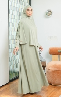 Gamis Hafisa Abaya Set Matcha-750638
