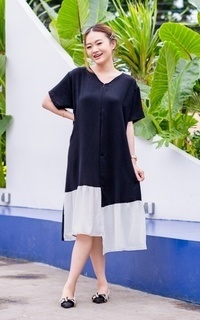 Tunic Yoenik Apparel Sujin Home Dress Black M18430 R39S6