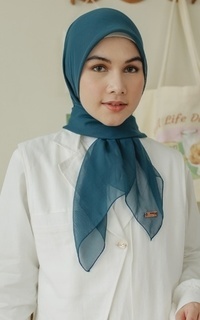 Plain Scarf Kirana Paris Plain Japan Coral Blue-751226