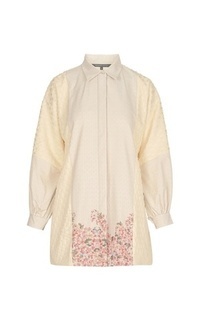 Kemeja Enchantia Batwing Shirt - Light Beige